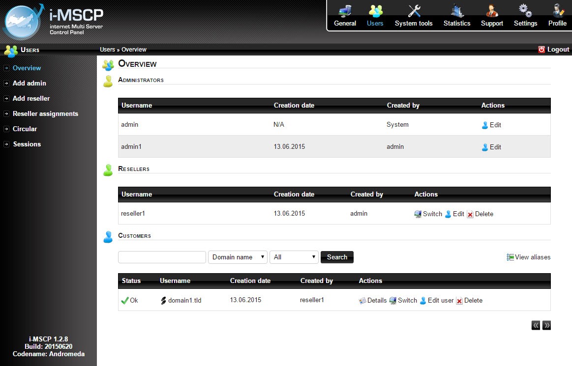 Скриншот 2 программы i-MSCP