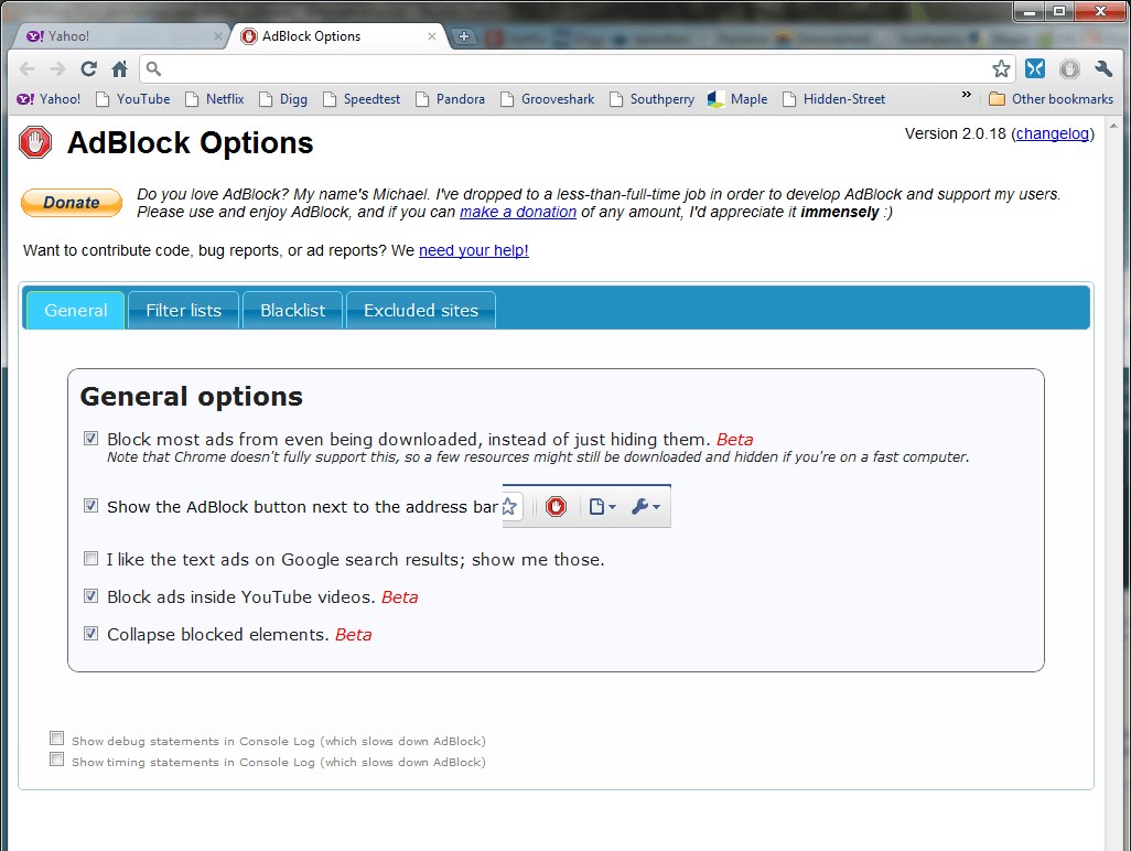 Скриншот 3 программы AdBlock