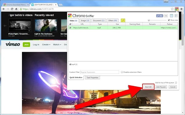 Скриншот 4 программы Chrono Download Manager
