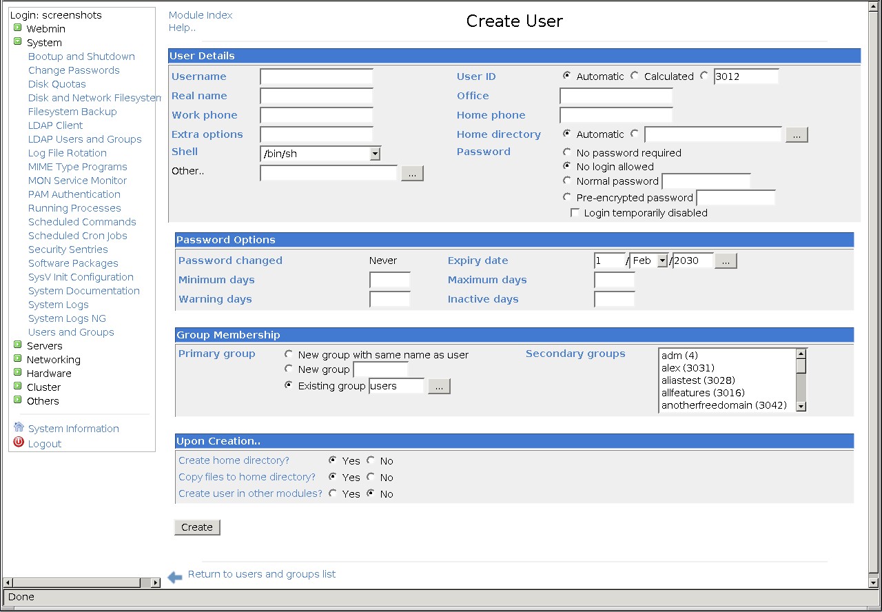 Скриншот 6 программы Webmin