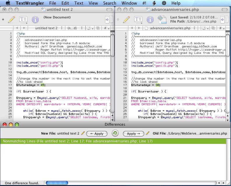Скриншот 3 программы TextWrangler