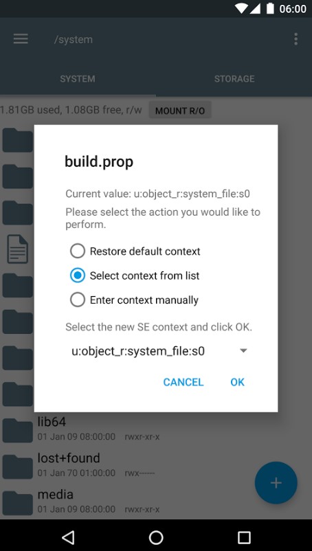 Скриншот 4 программы Root Explorer