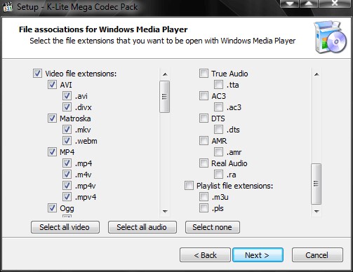 Скриншот 3 программы K-Lite Codec Pack