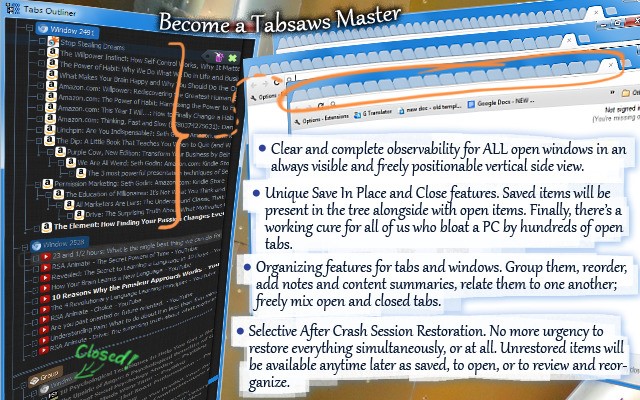 Скриншот 5 программы Tabs Outliner