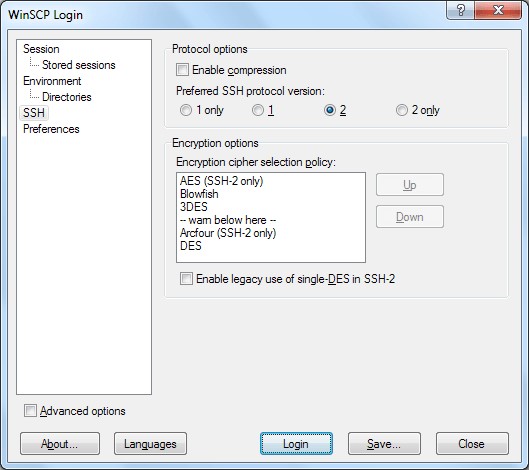 Скриншот 5 программы WinSCP