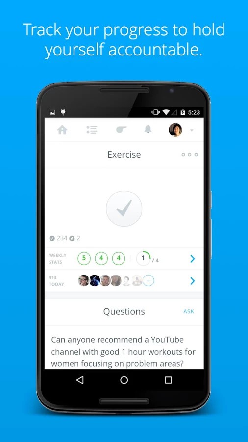 Скриншот 3 программы Coach.me