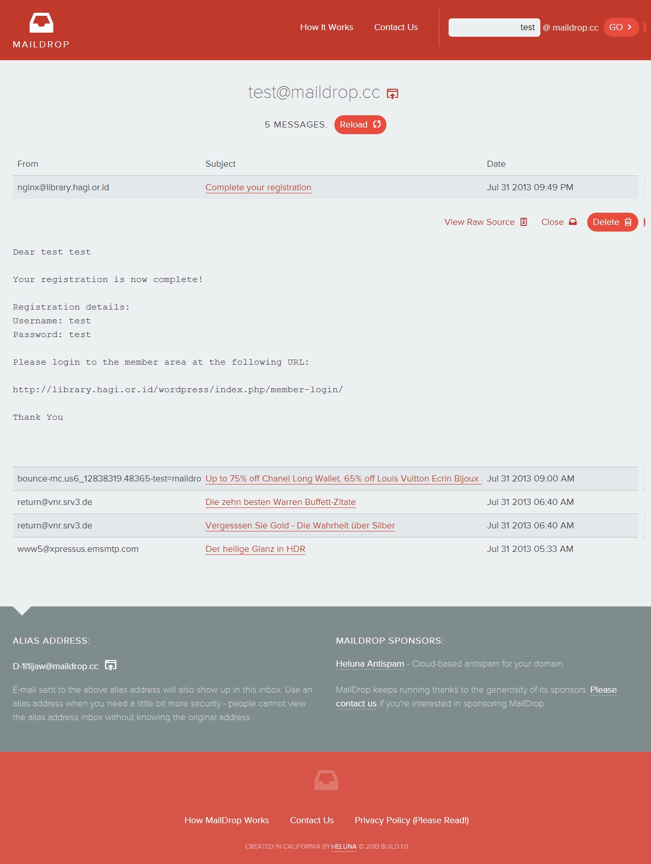 Скриншот 3 программы MailDrop
