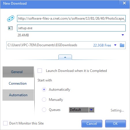 Скриншот 3 программы EagleGet