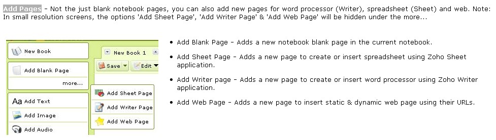 Скриншот 3 программы Zoho Notebook
