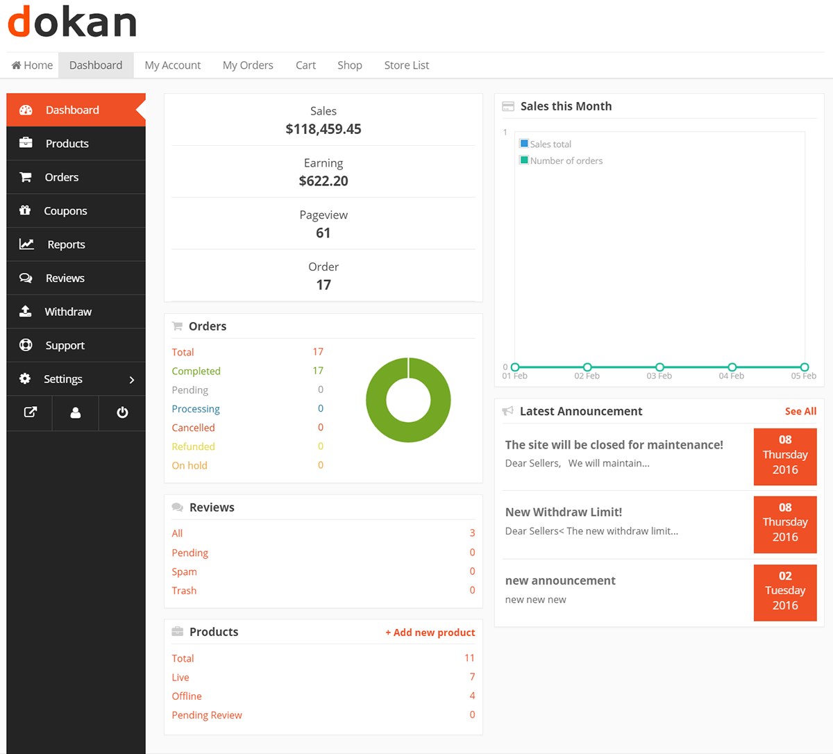 Скриншот 5 программы Dokan Multivendor Marketplace