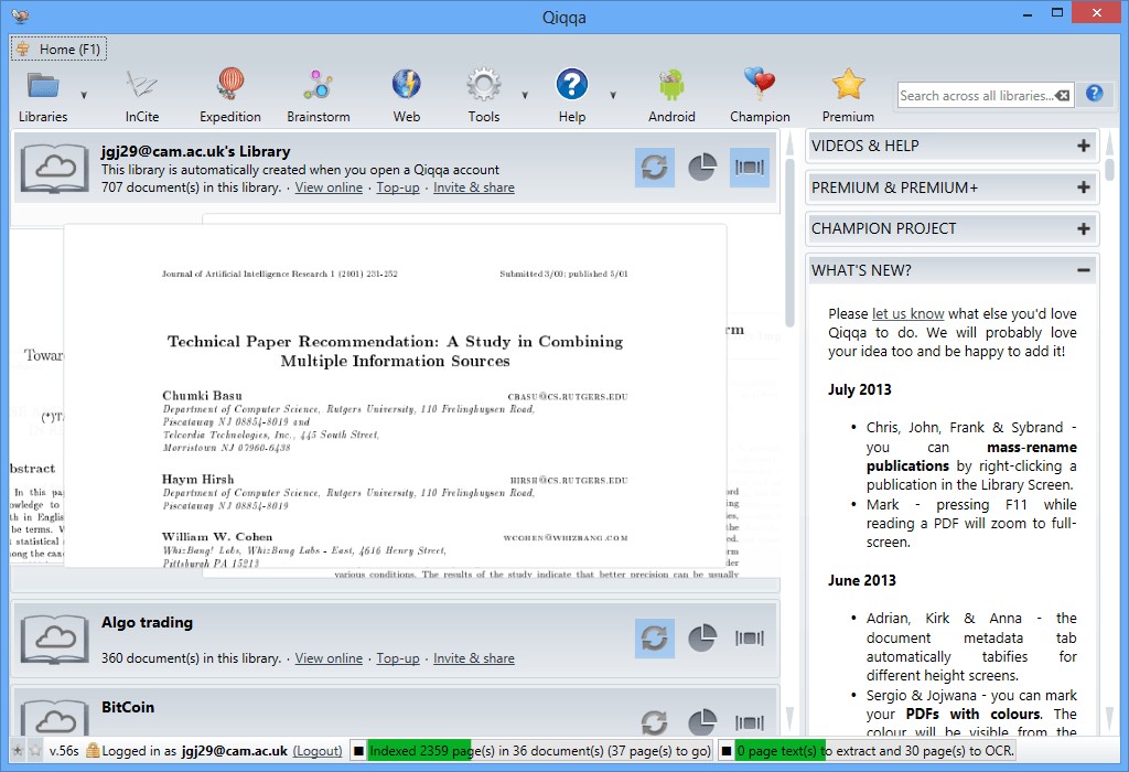 Скриншот 4 программы Qiqqa