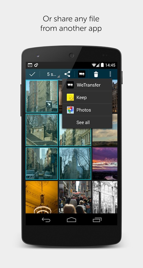 Скриншот 3 программы WeTransfer