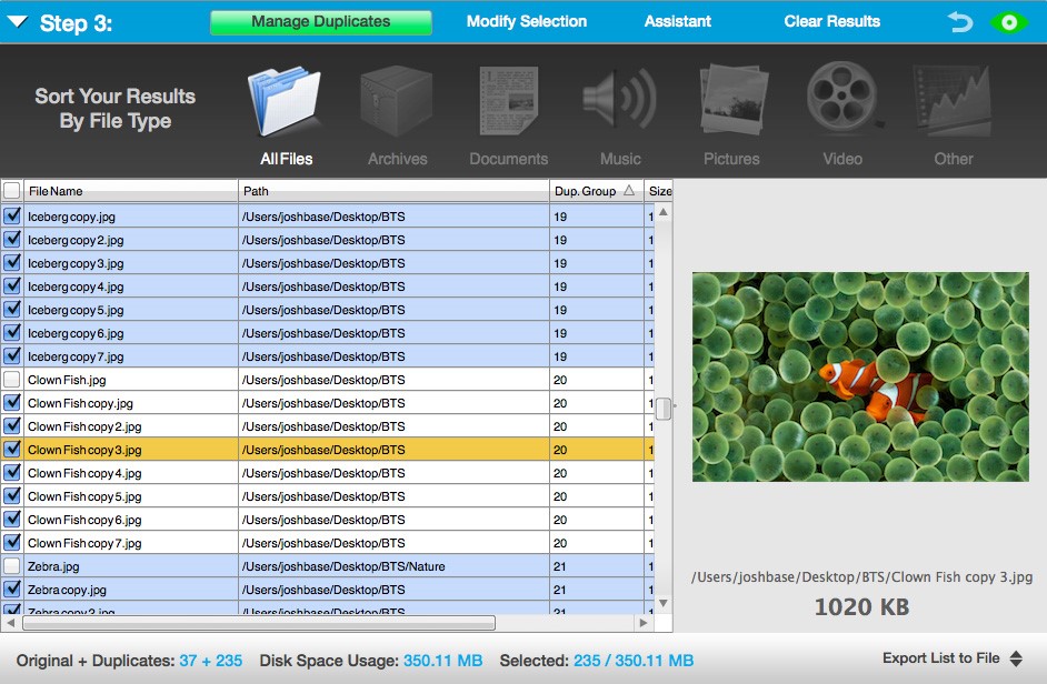 Скриншот 3 программы Easy Duplicate Finder