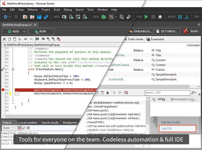 Скриншот 4 программы Ranorex Studio