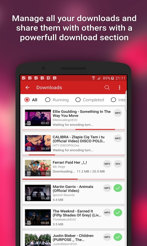 Скриншот 4 программы Videoder Video Downloader