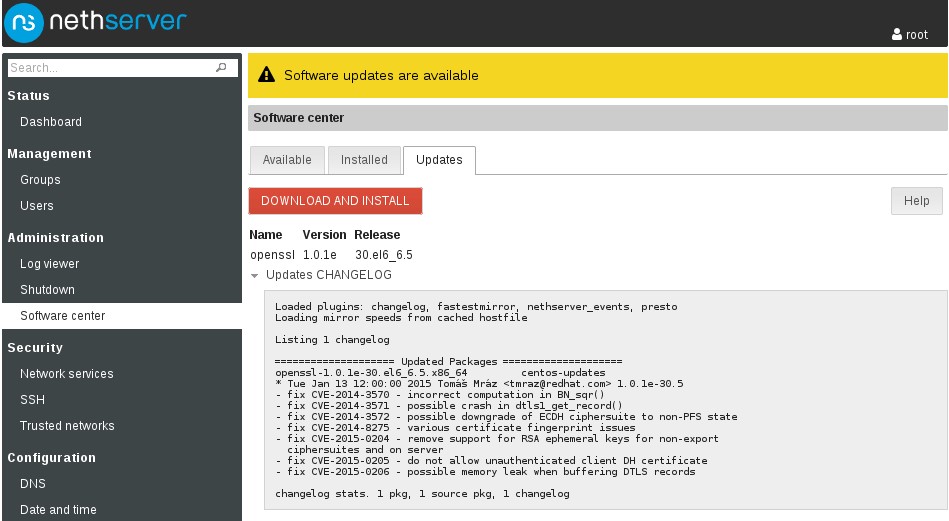 Скриншот 3 программы NethServer
