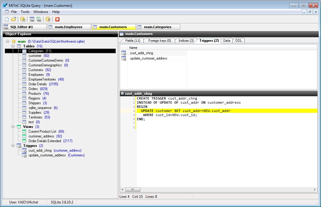 Скриншот 5 программы SQLite Query