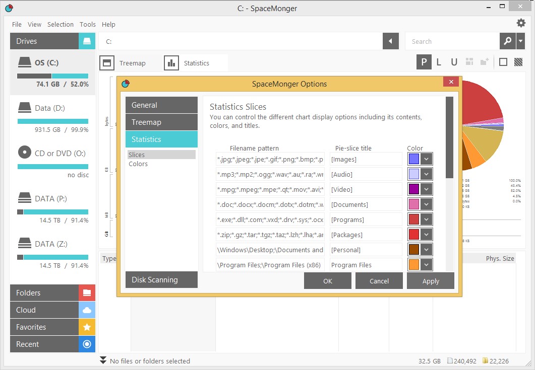 Скриншот 4 программы SpaceMonger