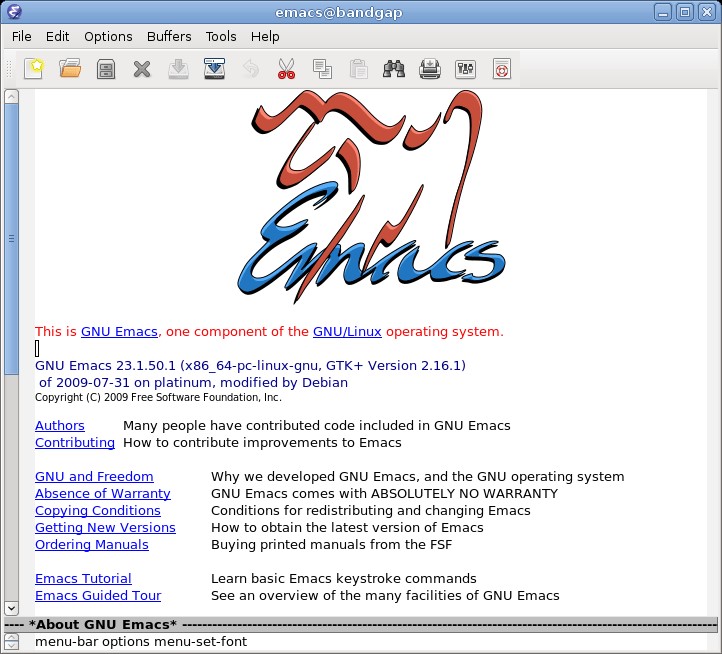 Скриншот 3 программы GNU Emacs