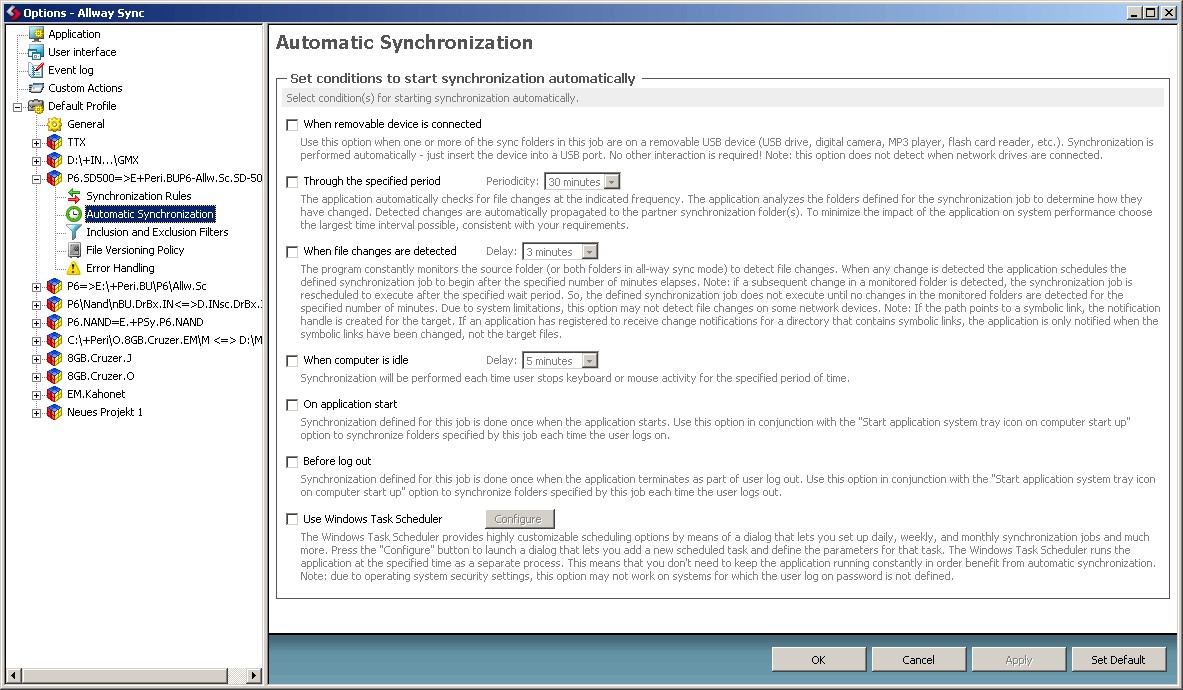 Скриншот 3 программы Allway Sync