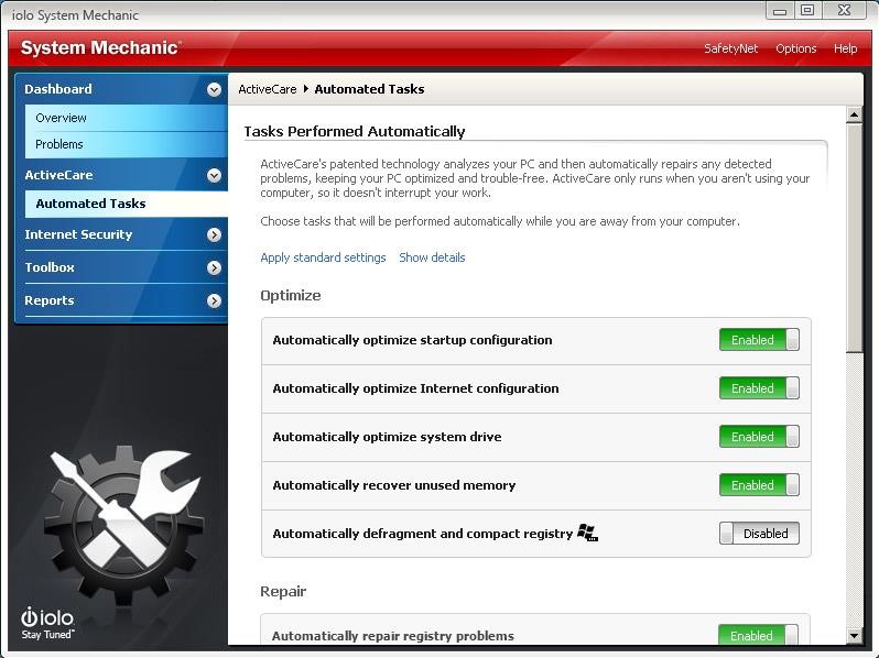 Скриншот 3 программы System Mechanic