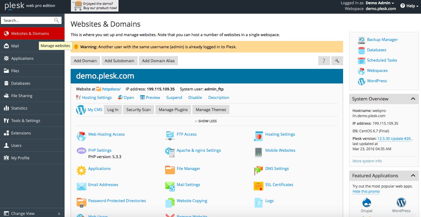 Скриншот 2 программы Plesk