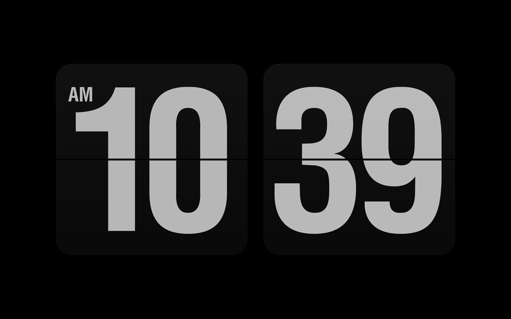 Скриншот 1 программы Fliqlo Screensaver