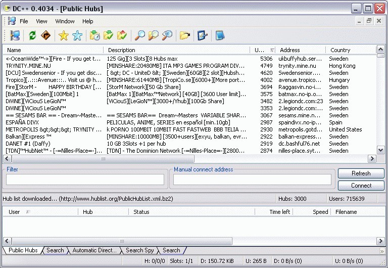 Скриншот 3 программы DC++