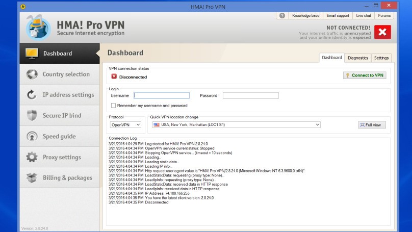 Скриншот 2 программы HideMyAss!