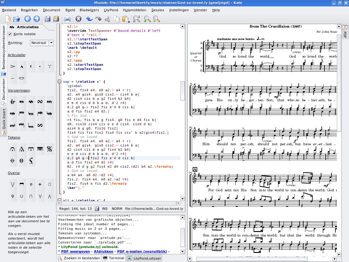 Скриншот 2 программы LilyPond