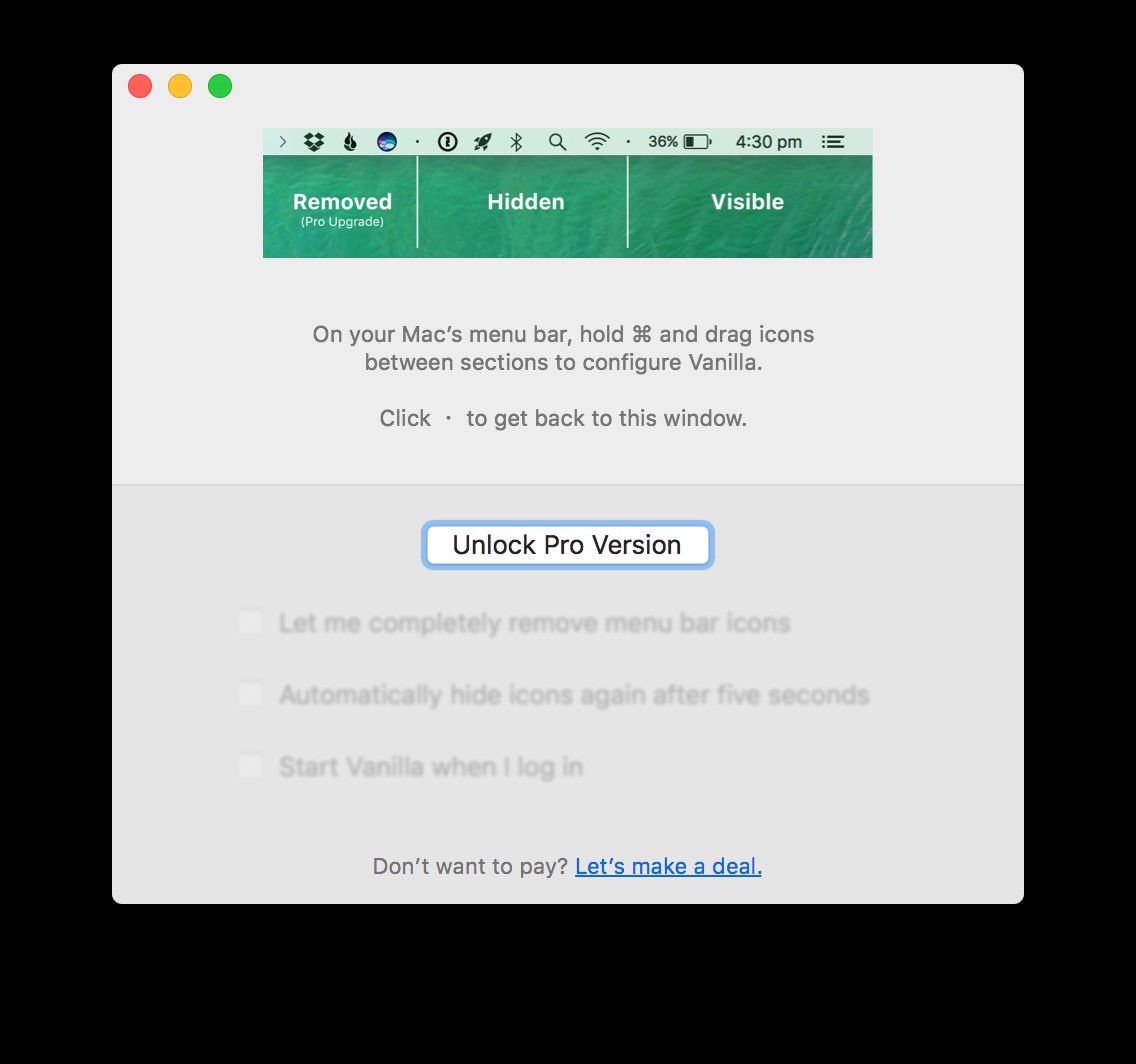Скриншот 1 программы Vanilla
