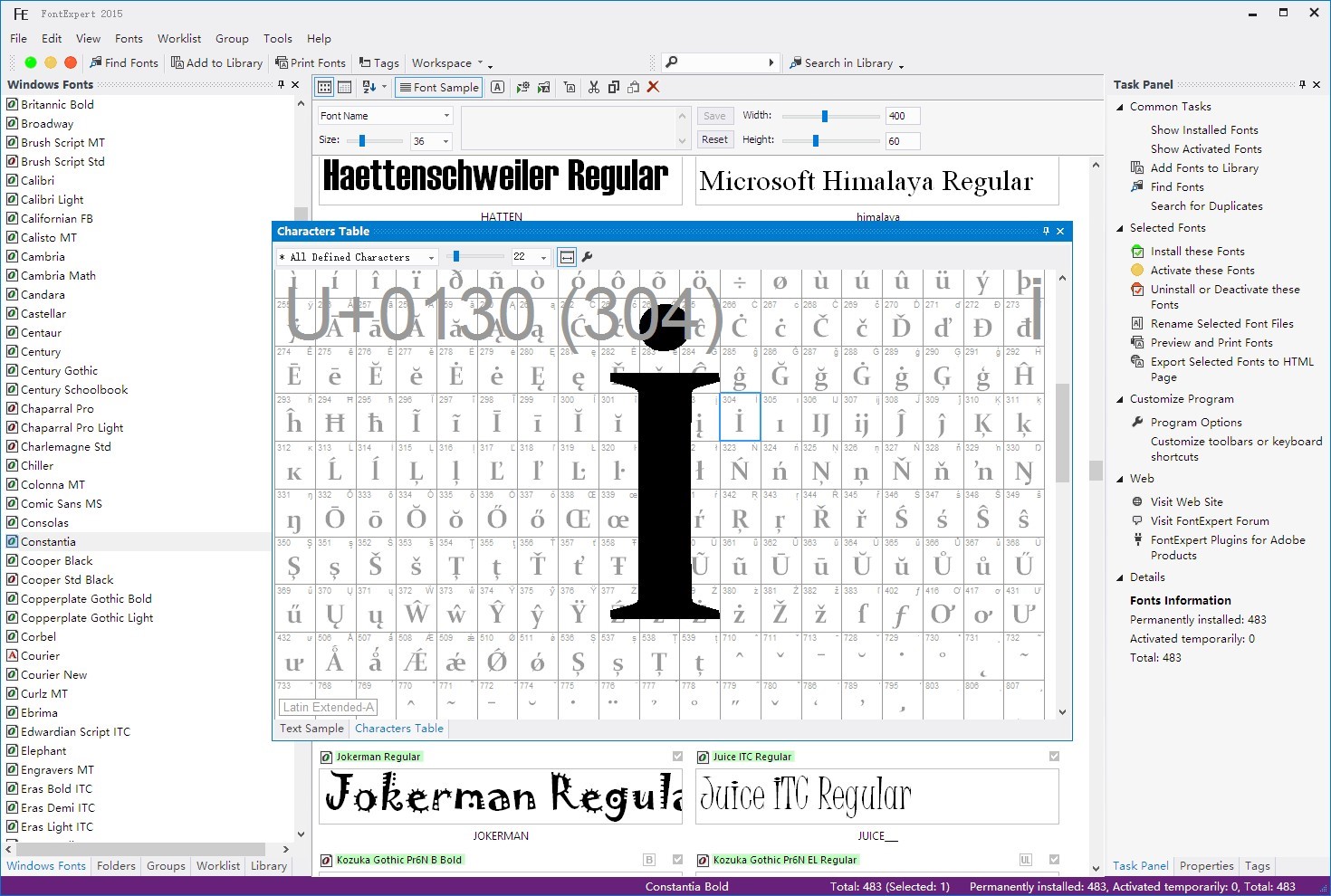Скриншот 4 программы FontExpert