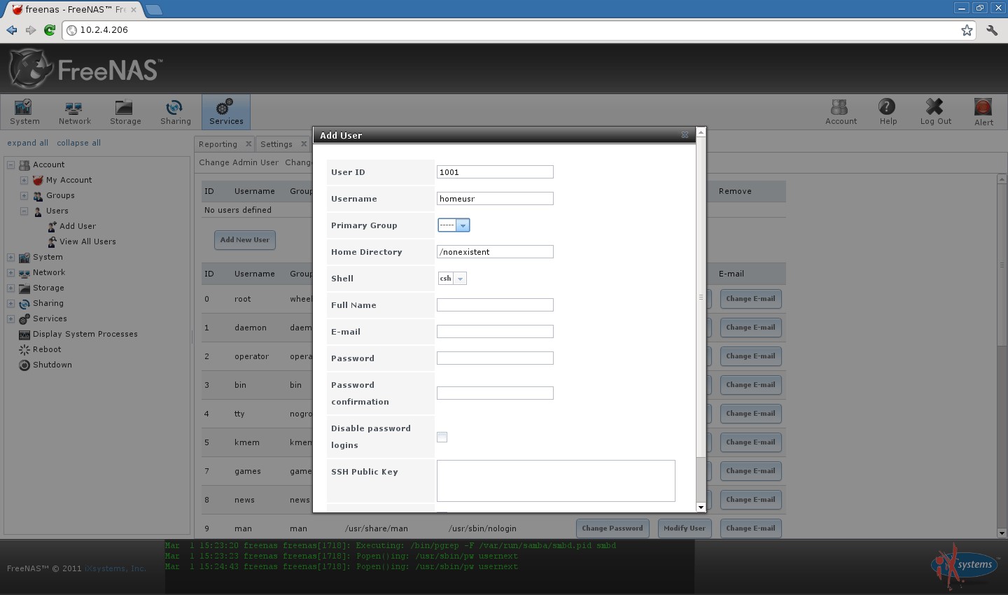 Скриншот 4 программы FreeNAS