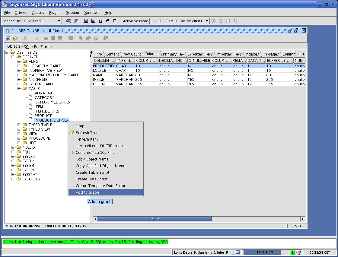 Скриншот 2 программы SQuirreL SQL