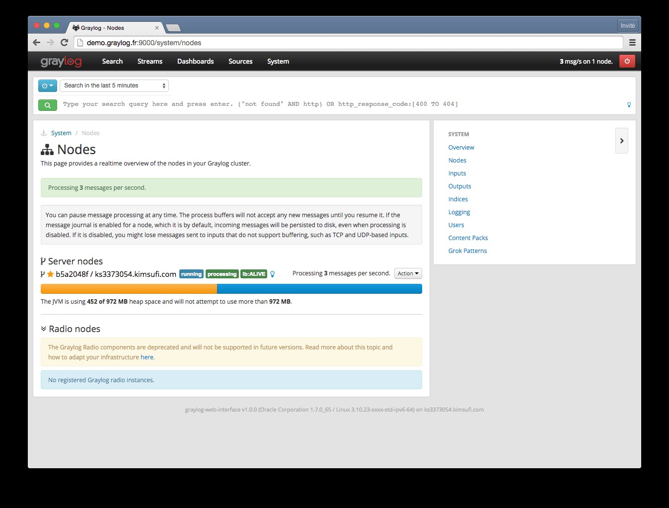 Скриншот 4 программы Graylog