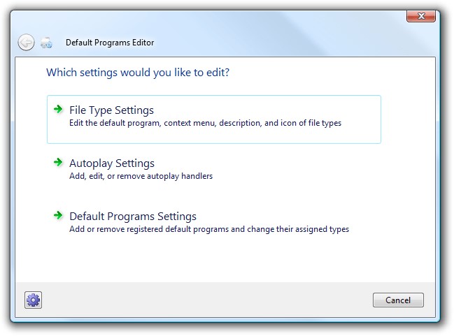 Скриншот 4 программы Default Programs Editor