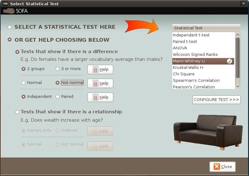 Test configuration. Sofa statistics. Пробить по данным софа скрин.