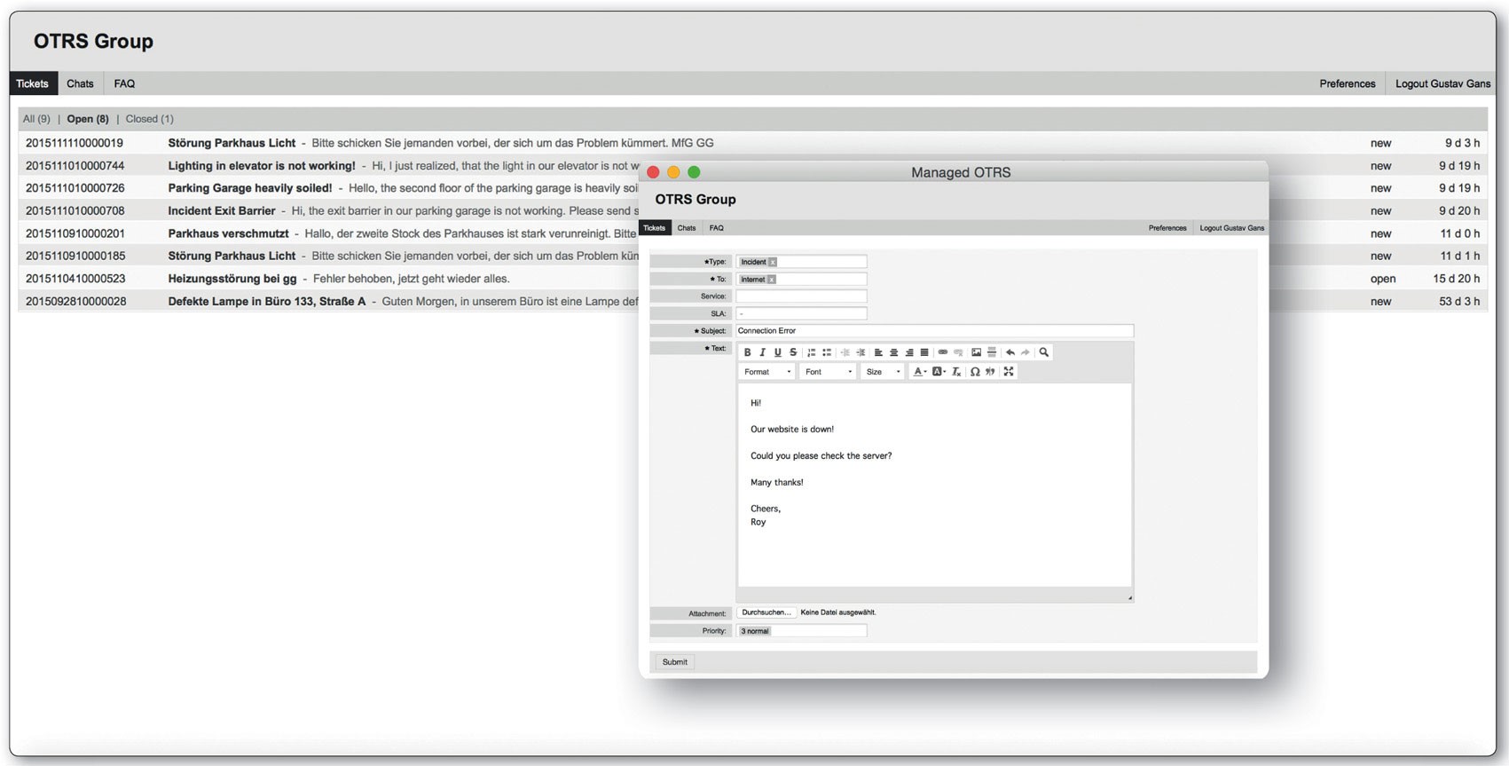 Скриншот 3 программы OTRS