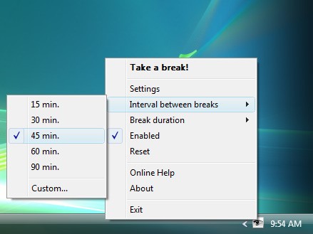 Скриншот 2 программы EyeDefender