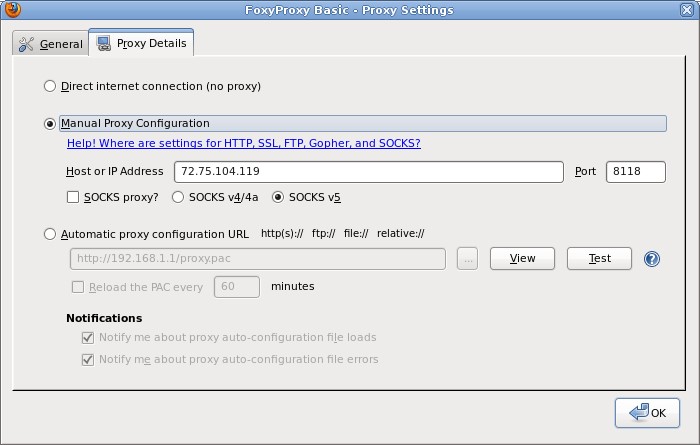 Скриншот 3 программы FoxyProxy