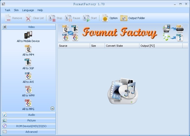 Скриншот 2 программы Format Factory