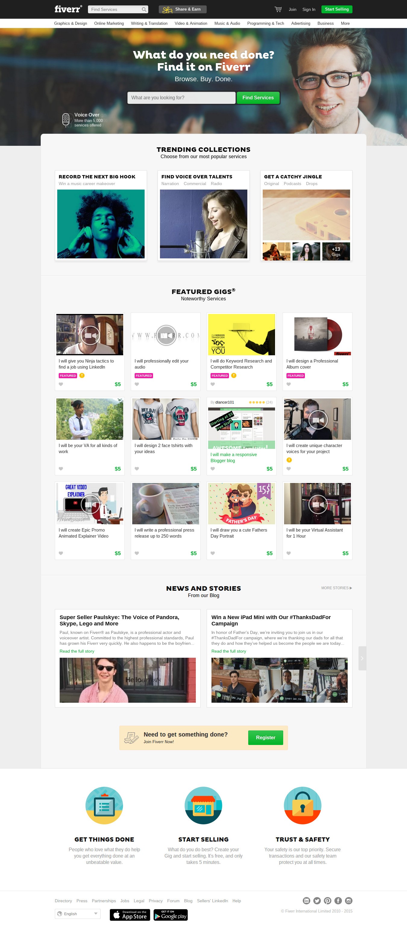 Скриншот 1 программы Fiverr