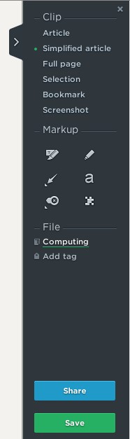 Скриншот 1 программы Evernote Web Clipper