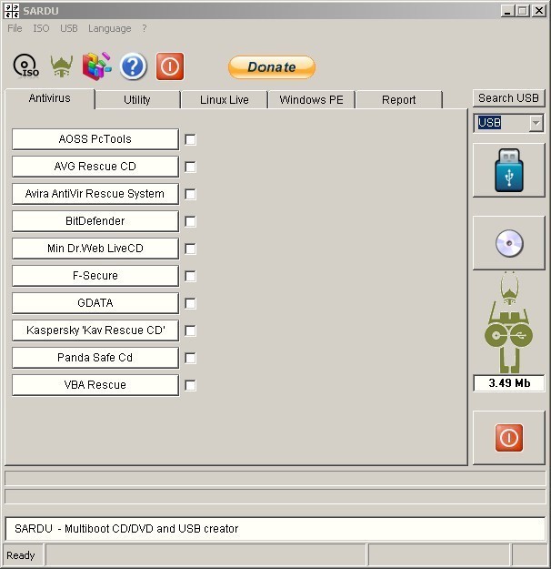 Скриншот 2 программы SARDU