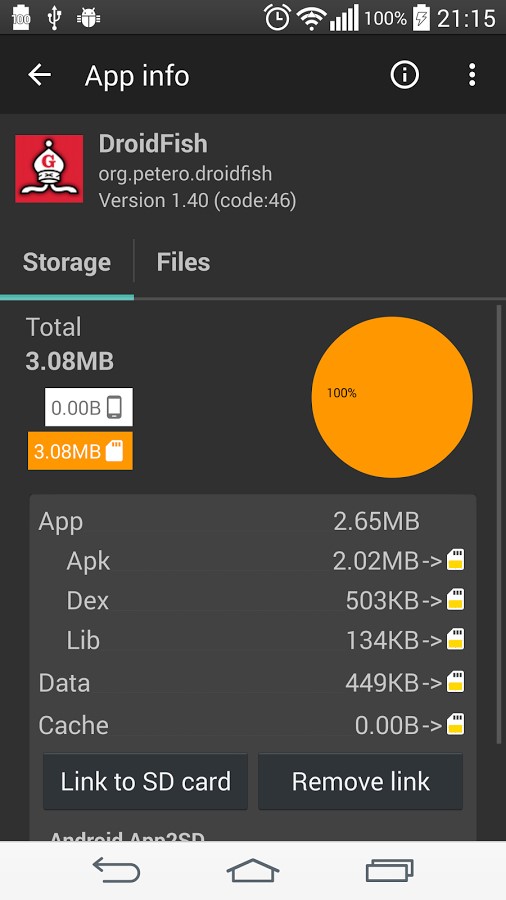 Скриншот 4 программы Link2SD