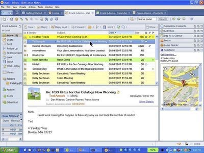 Скриншот 1 программы IBM Notes