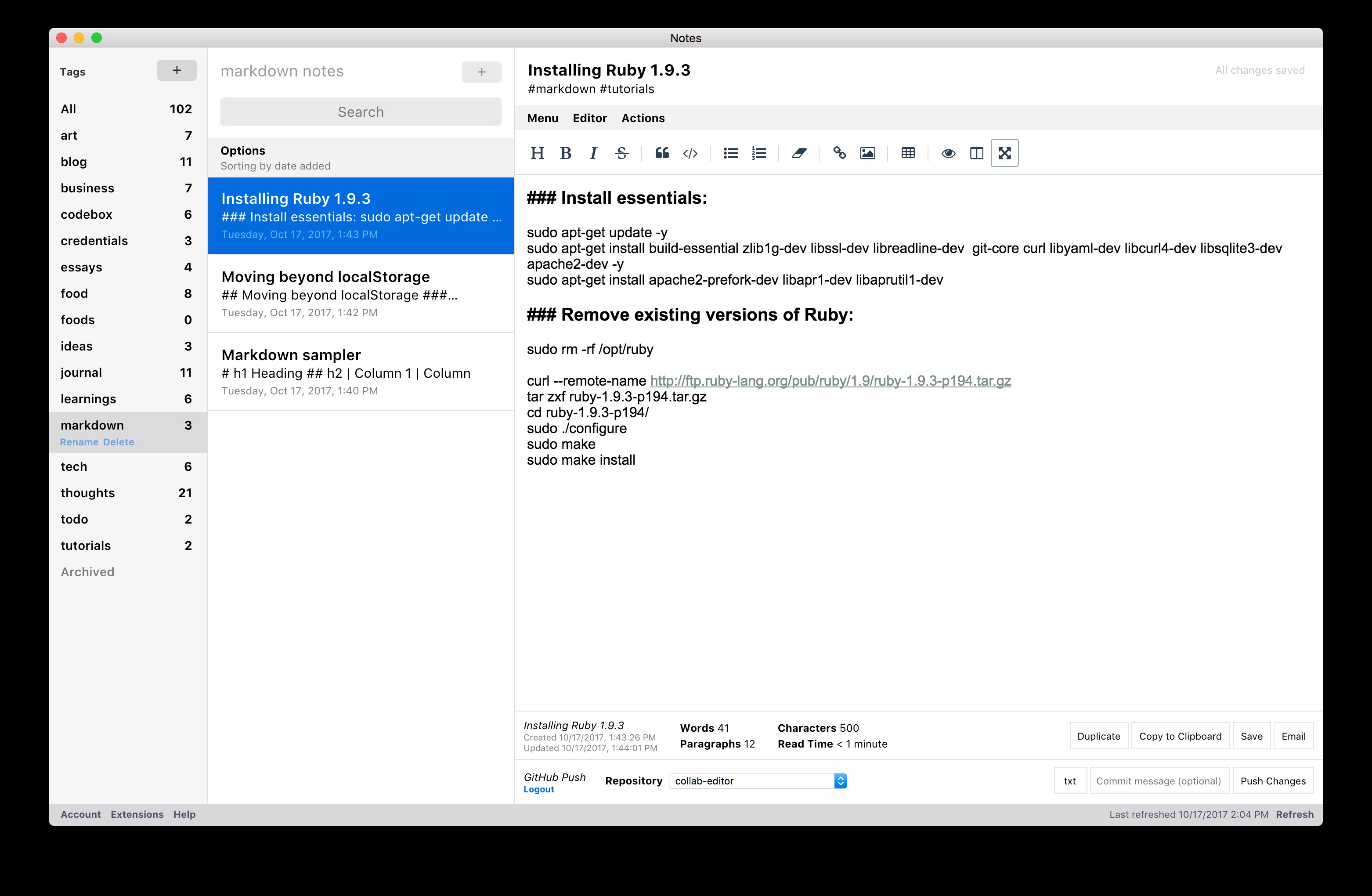 Скриншот 4 программы Standard Notes