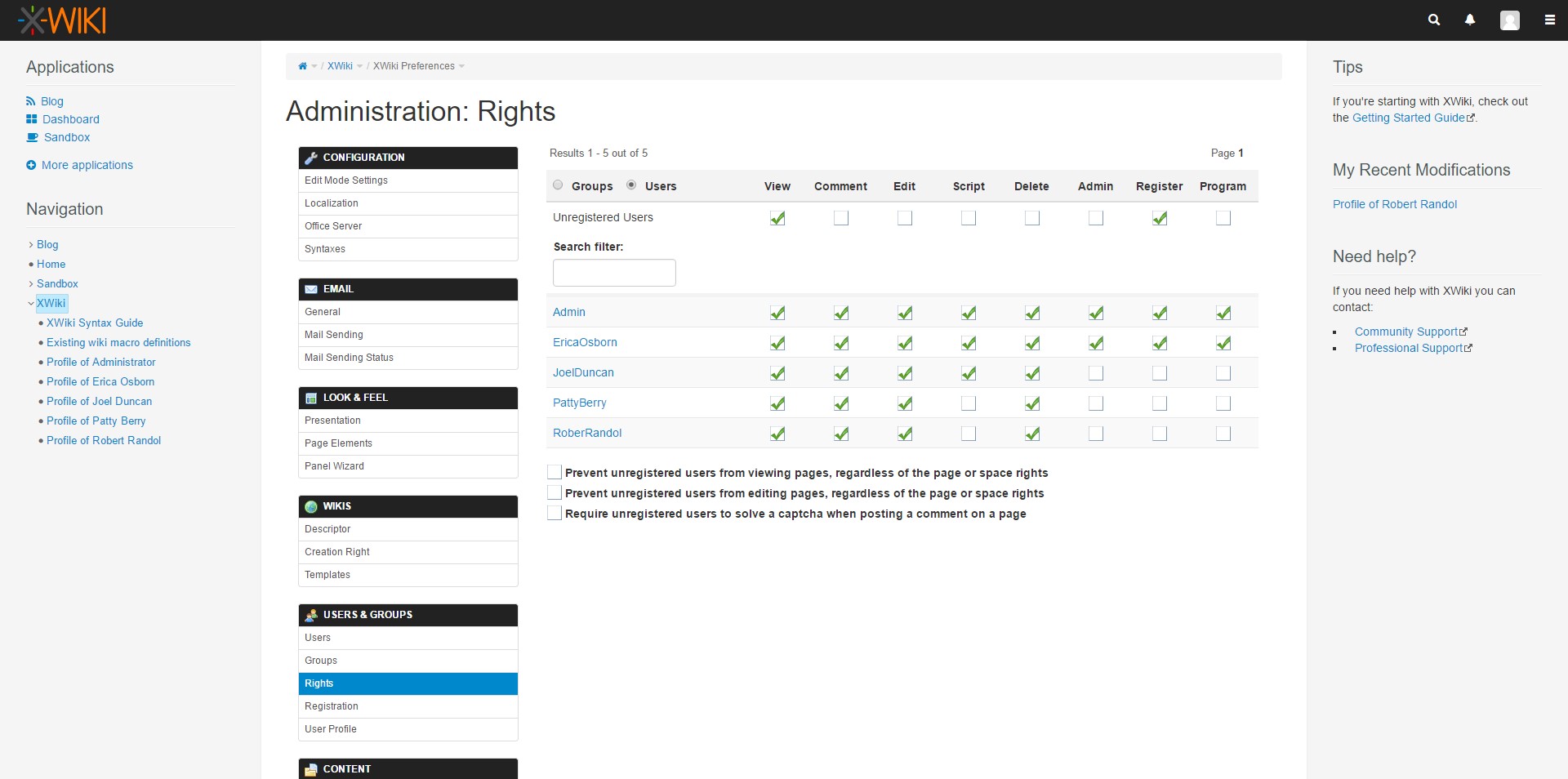 Скриншот 3 программы XWiki