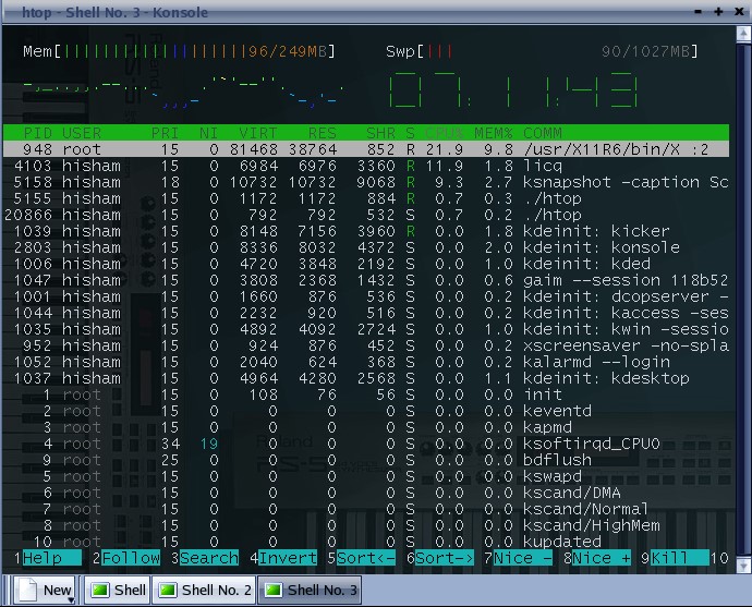 Скриншот 3 программы htop