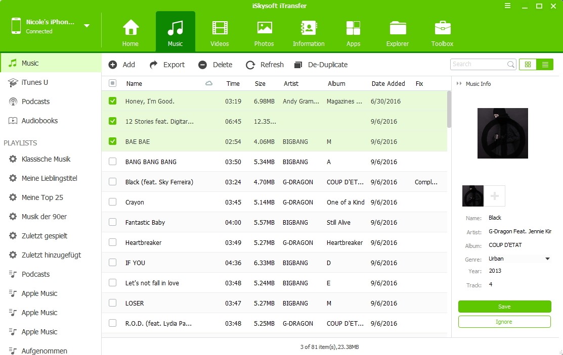Скриншот 3 программы iSkysoft iTransfer